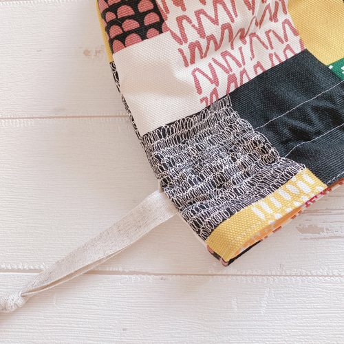 mornquilt パッチワーク巾着バッグ mornquilt パッチワーク巾着バッグ