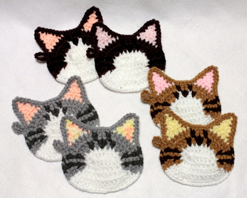 ハンドメイド *白とこげ茶の猫さん ハンドメイド *白とこげ茶の猫さん