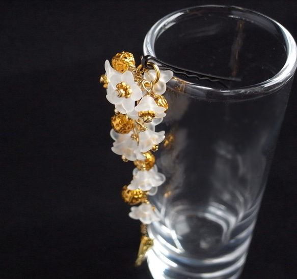 髮夾 Suzusei Ice Flower Beads Florets &amp; Gold 第5張的照片