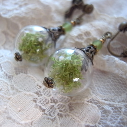吹制玻璃珠和耳環的青苔，如水晶球 第1張的照片