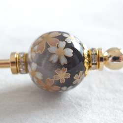 Kanzashi Sakura Transfer Beads 黑色和灰色 第6張的照片