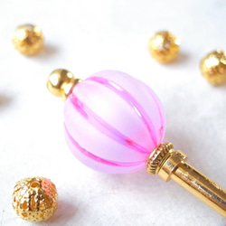 Kanzashi Pink Bonbori 風格的大珠子 第2張的照片