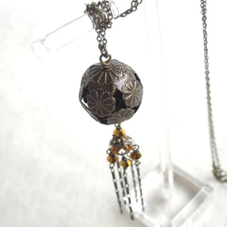 項鍊 菊花紋日式鏤空珠子 Copper Komi 第2張的照片