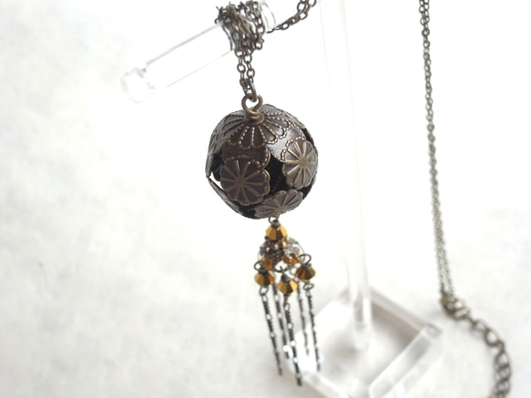 項鍊 菊花紋日式鏤空珠子 Copper Komi 第2張的照片