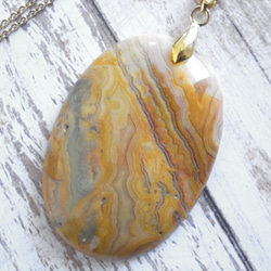 項鍊 Crazy Lace Agate Oval 1 第2張的照片