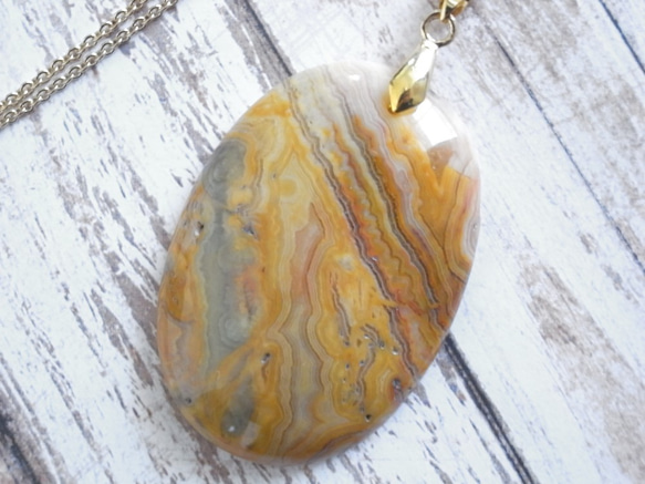 項鍊 Crazy Lace Agate Oval 1 第2張的照片