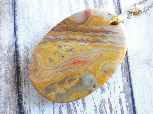 項鍊 Crazy Lace Agate Oval 1 第4張的照片