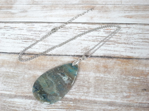 項鍊 Ocean Jasper Drop 8 第4張的照片