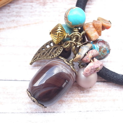 【再販・受注制作】サクラアゲートのヘアゴム✩.*˚天然石 アゲート・めのう（瑪瑙） ヘアゴム の人気通販｜Creema