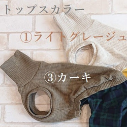 【送料無料】イタグレ服　リブニット×チェックワンピース　IS・IM・ILサイズ 7枚目の画像