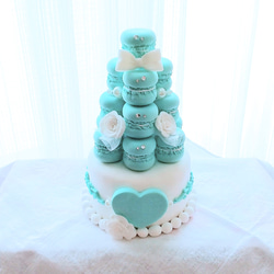 sale】バラと紫陽花のクレイケーキ☆文字入れできます☆リングピローに