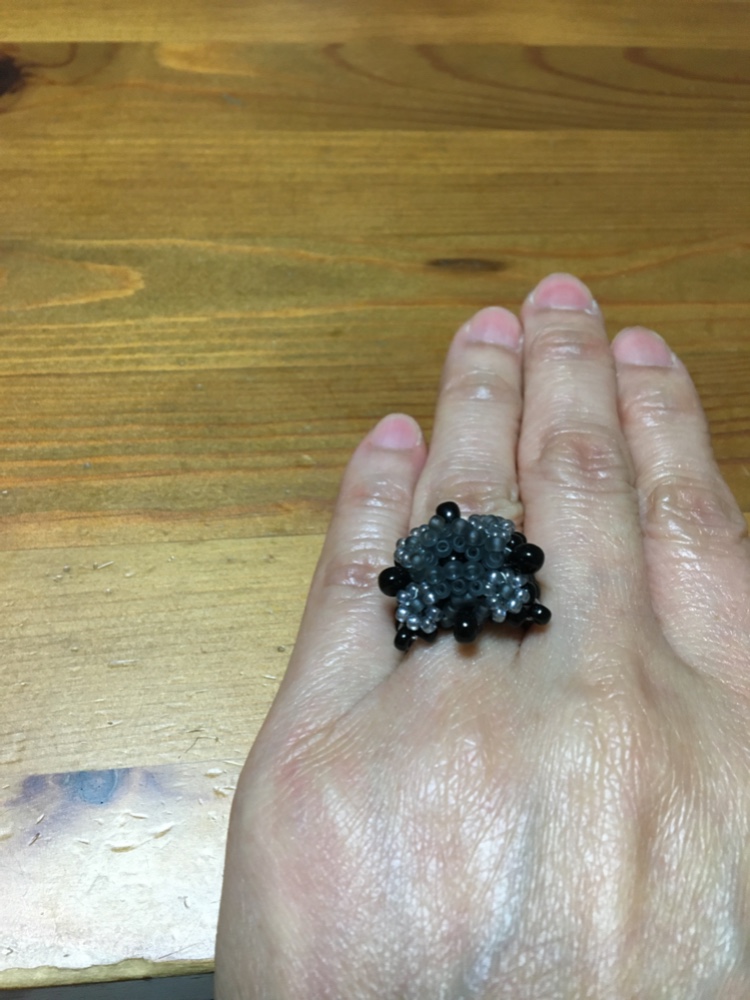 ビーズ　リング