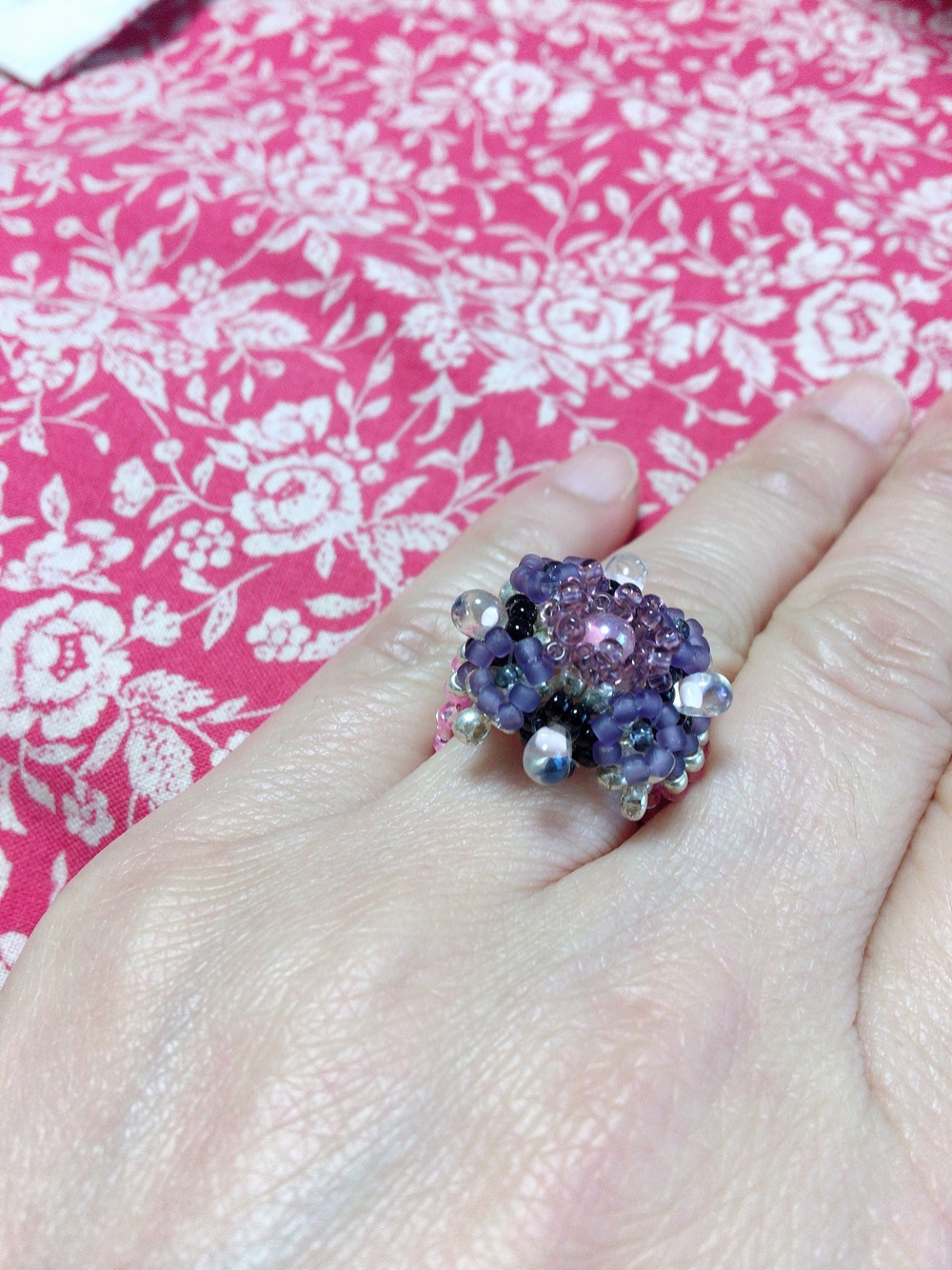 ビーズ　リング