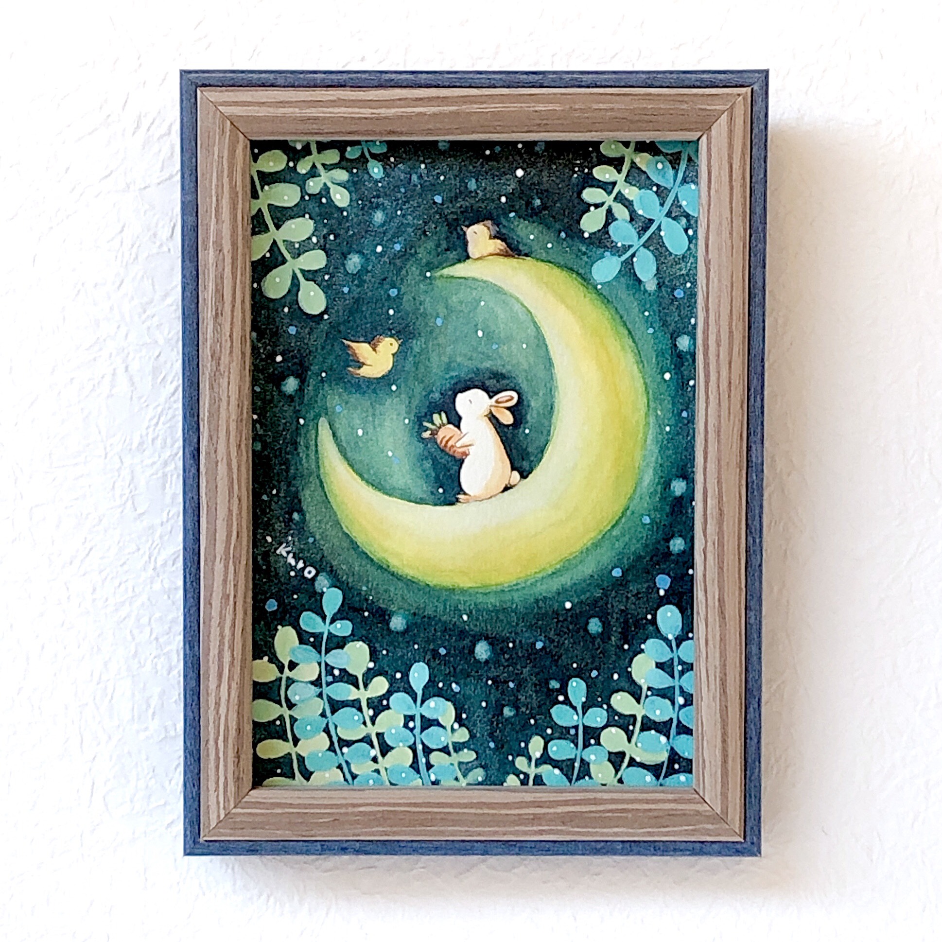 兎　絵画　色紙