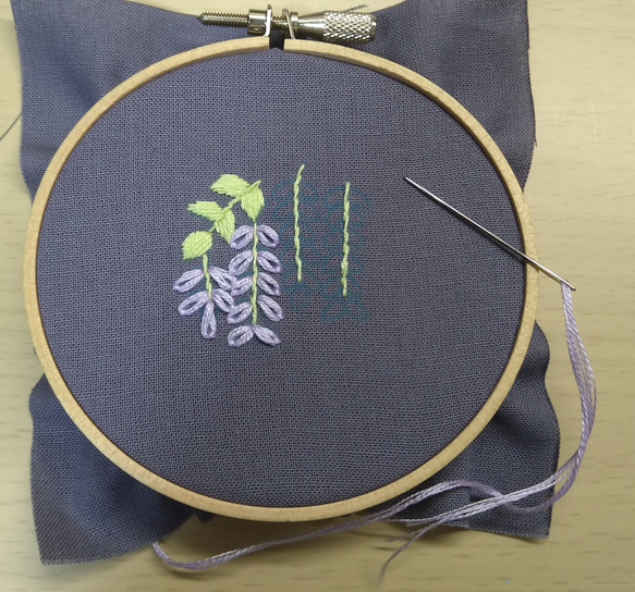 刺繍図案（藤） 3枚目の画像