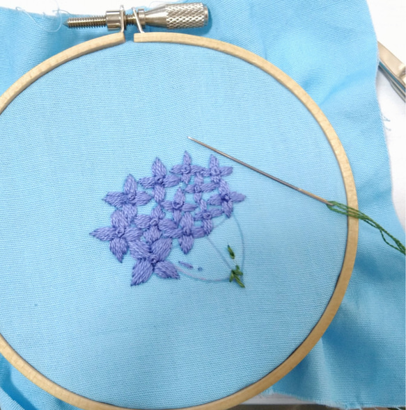 刺繍図案（紫陽花） 4枚目の画像