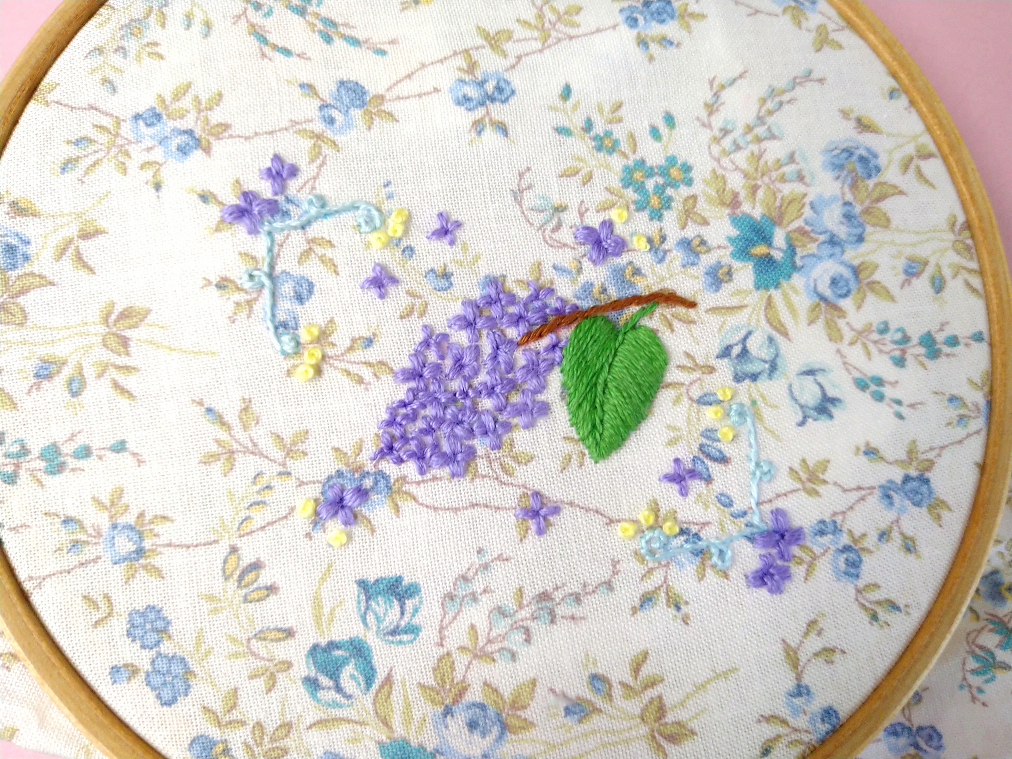 【ライラックさま】vintage picture ❀お花とフラワーベースの刺繍絵 ❀お花とフラワーベースの刺繍絵 【ライラックさま】vintage picture