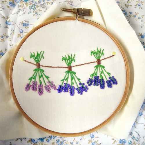 刺繍図案（ラベンダー） 編み図・パターン Rana. 通販 12506397