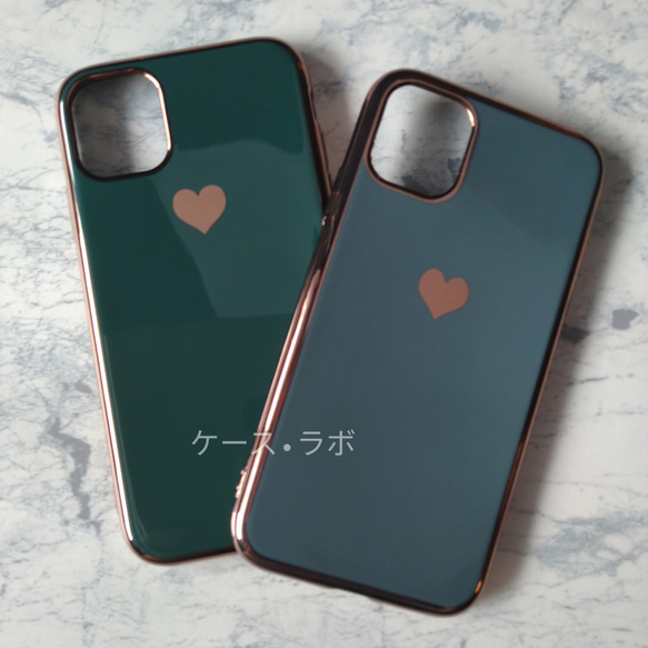 即納アリ*iphoneSE2*スマホケース　ハート水色 iPhoneケース iPhone11pro iphone11 8枚目の画像