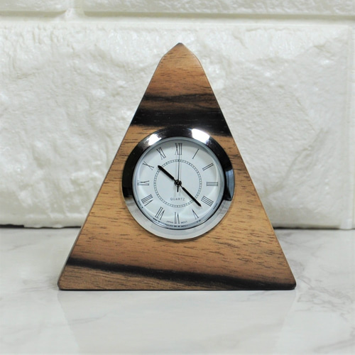 銘木黒柿の置き時計 掛け時計・置き時計 彩り銘木工房・アート