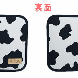 【オーダー注文品】母子手帳ケース S ラウンドファスナータイプ 牛柄 2枚目の画像