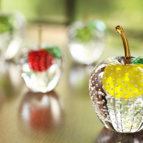 かわいい♡りんごのペーパーウェイト（黄色） その他インテリア雑貨