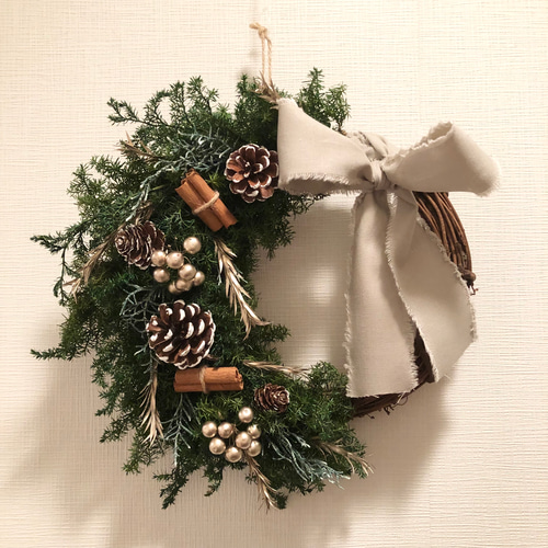 No.1 プリザーブドフラワー冬のリース　 　　　 クリスマスリース No.1 プリザーブドフラワー冬のリース クリスマスリース クリスマス