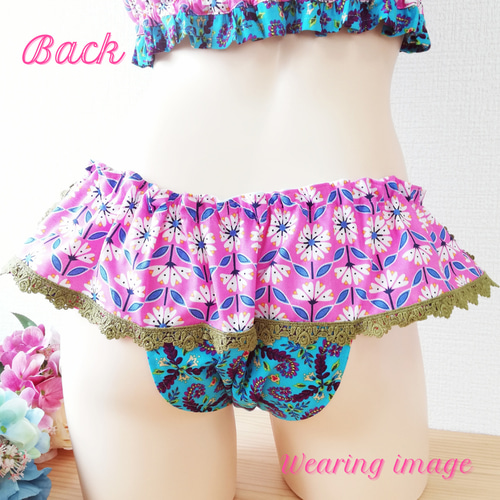 ⚫︎TAO⚫︎ かわいいお花柄のミニスカート パンツ付き 10Y 花柄ティアードスカパン | Rlab store
