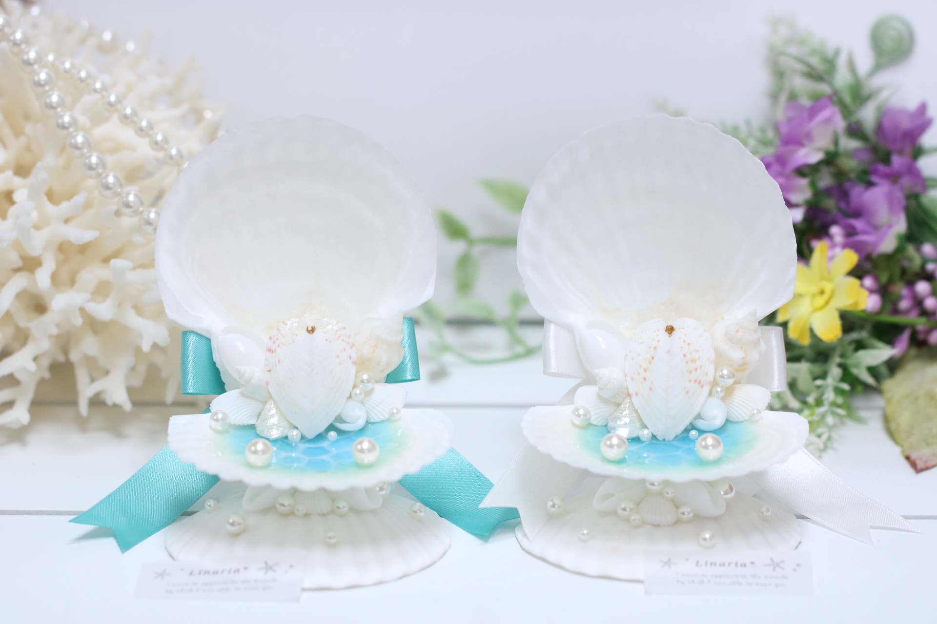 ☪︎⋆。˚ 送料無料 .. size 8cm 海辺のウェディング スタンドversion 