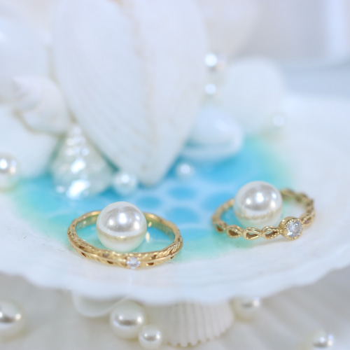 名入れOK♥️ 海辺の ウェディング 貝殻 の リングピロー シェル