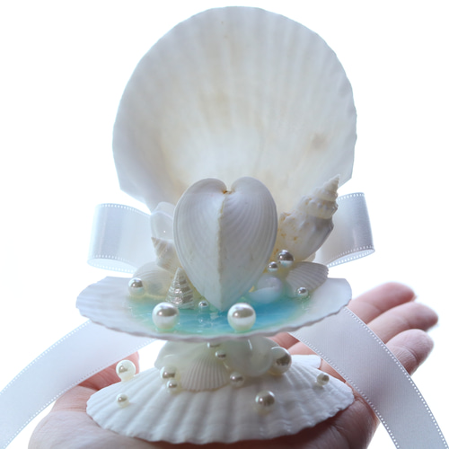☪︎⋆。˚ 送料無料 .. size 8cm 海辺のウェディング スタンドversion
