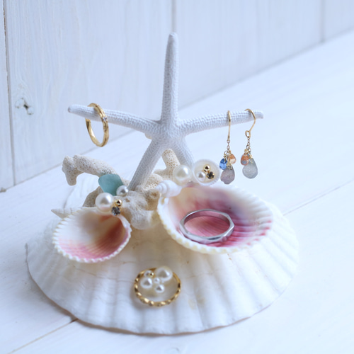 送料無料☪︎⋆。˚✩ 1点物 貝殻 マーメイド リングピロー シェル  