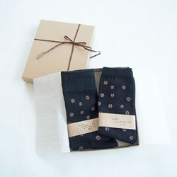 お揃い！コーヒー豆靴下®のペアプレゼントBOX (ブラック/黒）父の日 母の日 プレゼント ギフトセット 2枚目の画像