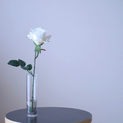 水換え不要）プレゼントにもオススメ！白バラの一輪挿し 一輪挿し