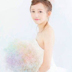 カラーオーダーが出来る♡かすみ草ヘッドドレス〜cute taste wedding 〜 3枚目の画像