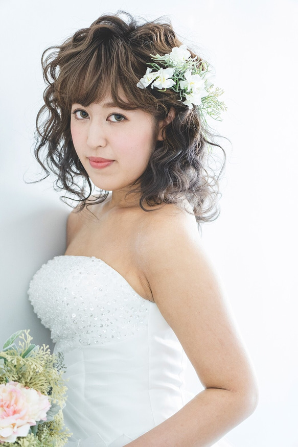 ピオニ&スパニッシュロングブーケ〜natural taste wedding dress〜 5枚目の画像