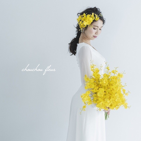 オンシジュームブーケ セット〜natural taste wedding 〜 fleur オンシジュームブーケ サイズ Chou chou