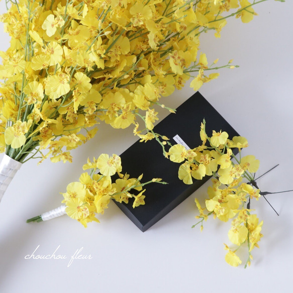 オンシジュームブーケ セット〜natural taste wedding 〜 fleur オンシジュームブーケ サイズ Chou chou