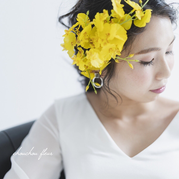 オンシジュームブーケ セット〜natural taste wedding 〜 fleur オンシジュームブーケ サイズ Chou chou
