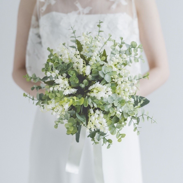 鈴蘭とユーカリブーケ 〜natural taste wedding 〜 ブーケ