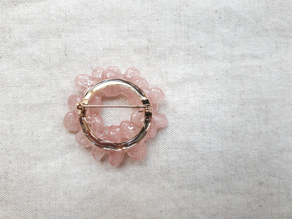 <再販×6>annabelle wreath brooch (pink) 5枚目の画像