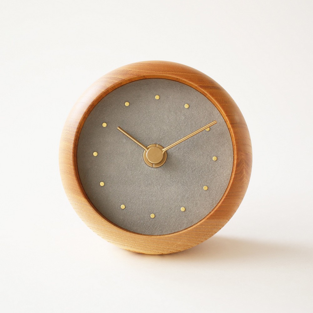 はなもっこ 置時計　淡墨 　プレーン