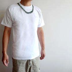 【送料無料】シロツメネックレスTシャツ（MENS/ホワイト） 5枚目の画像