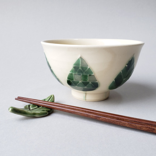 葉っぱ柄茶碗 茶碗・めし碗 このは陶房 通販 10386910｜Creema