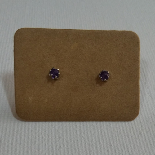 アメジスト　ハート♡　4ｍｍ　スタッドピアス　サージカルステンレス　天然 ピアス 金属アレルギー対応 [EMBELLIR] ステンレス レディース