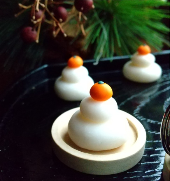 鏡餅 （ミニチュア） ミニチュア 鏡餅 台付 お正月 ミニ鏡餅 お用月飾り お正月準備 鏡餅