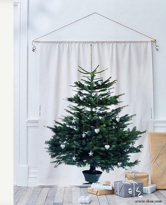IKEA*イケア*クリスマスツリー＊タペストリーファブリック*北欧 2枚目の画像