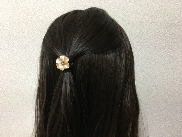 アネモネのヘアフック（ポニーフック）　ピンクゴールド 3枚目の画像