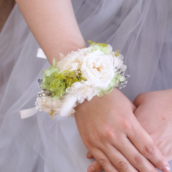 bride * wrist bouquet #126　〔リストブーケ×ブライダル×ヘッドドレス〕 1枚目の画像