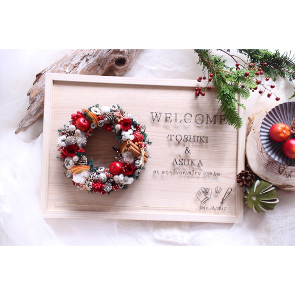 wireart×wreath　welcome board　【ワイヤーアート×リース×ウエルカムボード】 5枚目の画像